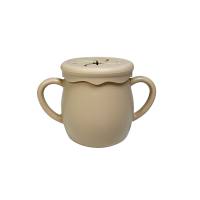 Straw Mug, Snack Cup, Baby Mug, Silicone Cup, Training Mug, Baby Mug, Spill-resistant Cup, Baby Shower Gift  Brown