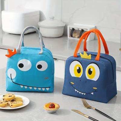 Cartoon Animal Print Thermal Insulation Lunch Bag For Adults & Kids