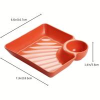 1pcs Serving Platter Set, Potato Chip Plate  Orange