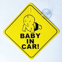 Adesivo per auto con ventosa BABY ON BOARD adesivo per auto per bambini  Multicolore