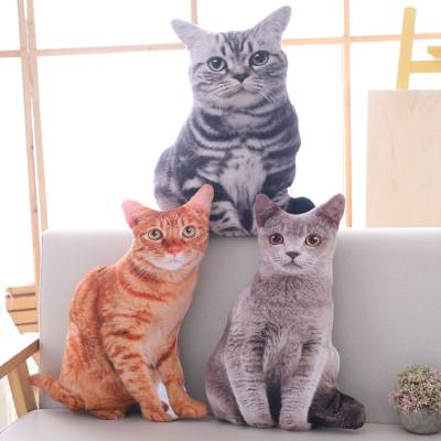 Cute Simulation Cat Plush Doll, 3d Cat Pillow, Sofa Cushion Nap Pillow