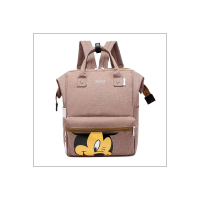 Neue Mama-Tasche im Mickey-Stil, tragbarer Mehrzweck-Umhängerucksack für Mutter und Baby, kann mit Logo versendet werden  Rosa