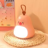 Cartoon LED creative cute pet portable night light USB charging plug-in bedroom bedside night light  Pink