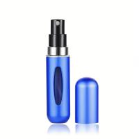 Bouteille de parfum à remplissage par le bas auto-amorçante de 5ml, flacon pulvérisateur portable à remplissage sous-fond  Bleu