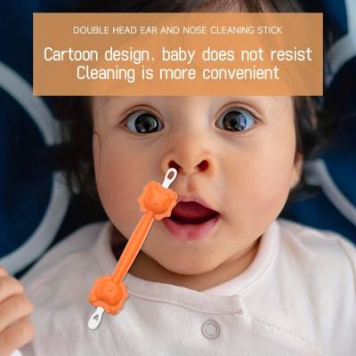 2-in-1 Baby Nose And Ear Cleaning Tool , Safe Baby Booger Remover