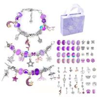 Diy blue ocean system children's bracelet set vintage handmade beads  Purple