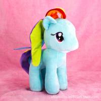 Juguetes de peluche New Pony My Pony Toy Doll Muppet que acompaña el regalo para dormir 25 CM  Azul
