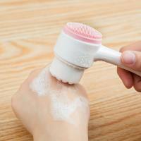 cepillo de limpiamiento facial del silicón 3D, bebé/cepillo limpio adulto, piel seca normal  Rosado