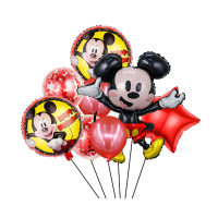 Globos de película de aluminio de Mickey y Minnie de estilo de dibujos animados transfronterizos, globos de decoración para fiesta de cumpleaños  Multicolor