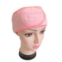 Microfiber Velcro Headband Women's Face Washing Makeup Confinement Towel Sports Sweat Absorbent Non-slip Yoga Headband  Pink