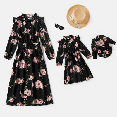 Mom Baby Clothes Floral Dress & Romper