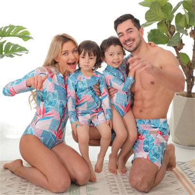 Summer Floral Print Family Matching Swimsuit