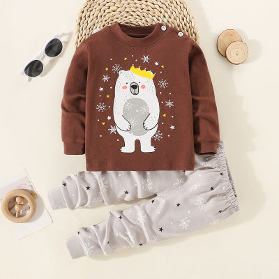 Children's autumn clothes and autumn trousers pure cotton baby thermal underwear set pure cotton boy clothes baby autumn clothes set children