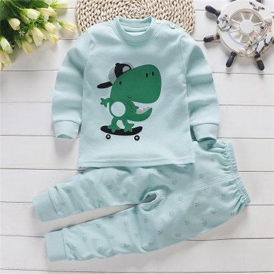 Children's pure cotton underwear suits for boys and girls autumn clothes and long johns for infants and young children pajamas and home clothes