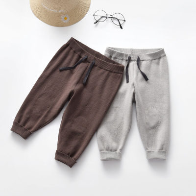 Toddler Boys Casual Solid Color Modal Drawstring Trousers
