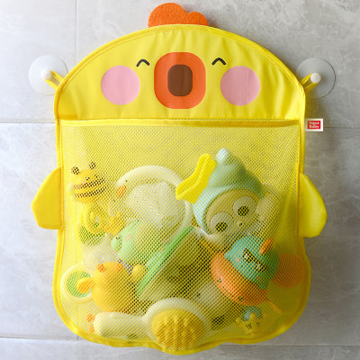 Bathroom With Suction Cup Storage Mesh Bag
