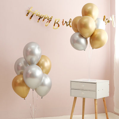 50 Metal Latex Balloons Party Decorations