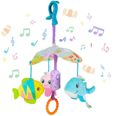 Baby Rotating Wind Chimes Push Lathe Safety Seat Stroller Pendant Toys