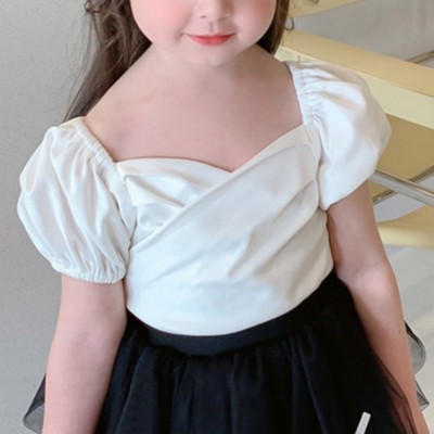 Children's Sweet Princess Sleeve T-Shirt Summer Girls Top