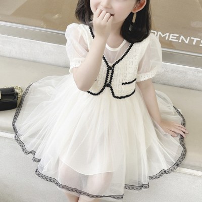 Girls Summer Dress Toddler Mesh Baby Cute Short Sleeve Princess Dress