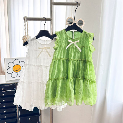 Girls Plaid Cake Skirt Summer Children's Clothing Baby Girl Sweet Dress