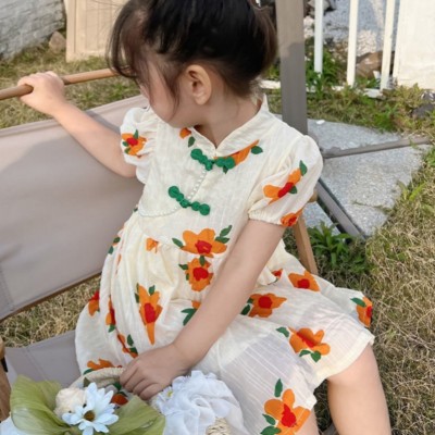 Mädchen Cheongsam Sommer Prinzessin Kleid Hanfu Sommerkleid