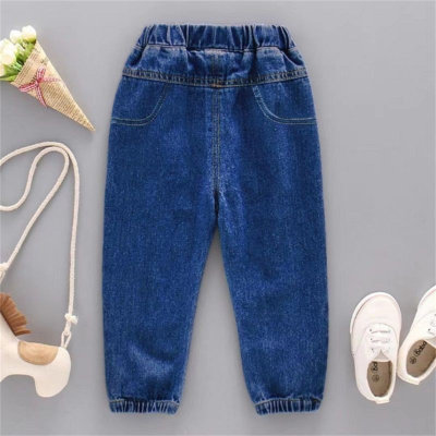 Pantaloni per capispalla per bambini, jeans elasticizzati, carini e freschi