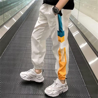 Boys' summer pants, quick-drying, big children's white sweatpants, spring and autumn thin children's trendy, handsome, fashionable, anti-mosquito trousers