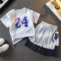 Children's clothing boys' summer basketball uniforms quick-drying sports clothing for older children thin boys  Gray