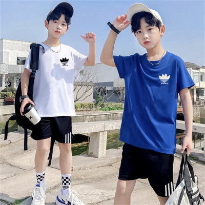 Boys' sports suit summer thin big kids quick-drying short-sleeved shorts two-piece T-shirt