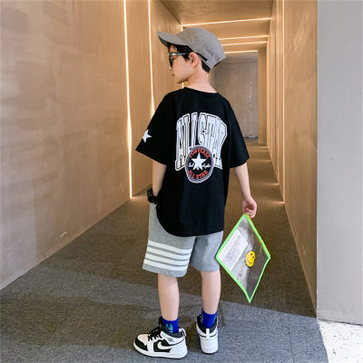 Boys' Summer Cotton T-shirt with Stylish Letters