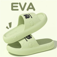 Novos chinelos de urso de eva para mulheres, bonitos, simples, para uso interno e externo, sandálias silenciosas, antiderrapantes e resistentes ao desgaste para banheiro  Verde