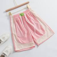 New summer children's shorts boys' shorts pocket sports casual pants girls' fashionable hot pants beach pants  Pink