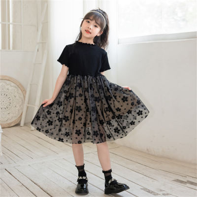 Summer new fluffy gauze skirt Japanese and Korean big kids princess skirt Western style children's skirt