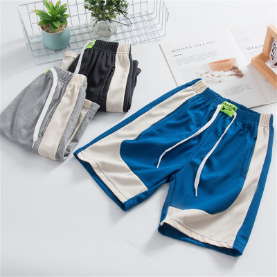 Pantalones cortos informales de pierna ancha de cinco puntos para niños y niñas, pantalones geniales con bolsillos laterales a juego de colores a la moda