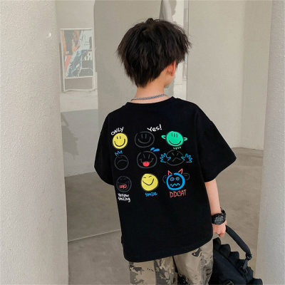 Boys' short-sleeved T-shirt cotton sweat-absorbent breathable INs summer new children's baby half-sleeve