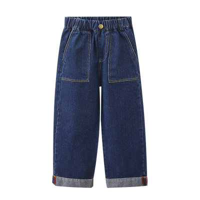 Big Kids Fashion Jeans Children's Casual Pants Girls' All-match Fashion Trousers