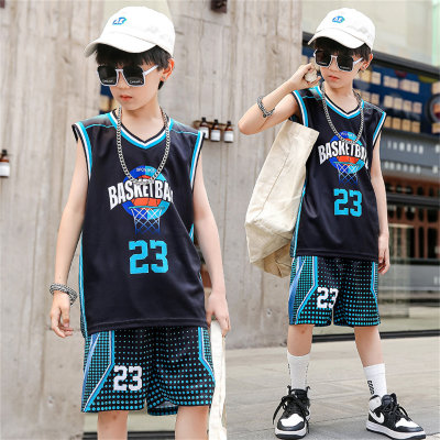 New summer basketball uniforms for boys and girls, cool sports training uniforms for kids
