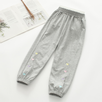 Girls pants summer thin children's trousers casual sports  Gray