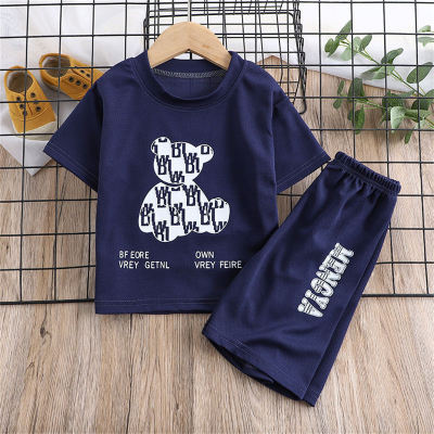 Summer new T-shirts for boys and girls, baby tops for big and medium-sized children, fashionable T-shirts for babies, suits