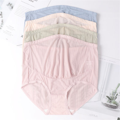Women Solid Color Cotton Pregnancy Panties