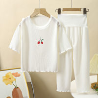 ملابس منزلية صيفية جديدة للفتيات تناسب الدانتيل ملابس منزلية للفتيات الصغيرات ملابس رقيقة مكيفة الهواء  أبيض