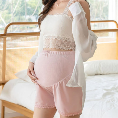 Leggings para maternidade, finas de verão, podem ser usadas fora de roupas de maternidade de tamanho grande, calças de segurança para maternidade anti-exposição