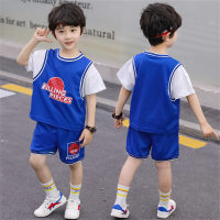Boys' sports quick-drying two-piece summer basketball uniform for boys  Blue