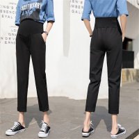 Maternity Casual High Waisted Thin Adjustable Maternity Clothes  Black