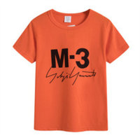 2024 new children's clothing for middle and large children summer sweat-absorbent T-shirts for boys and girls student casual tops  Orange