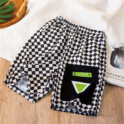 New style medium trousers summer children's plaid trousers shorts
