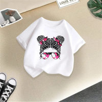 New summer new products children's short-sleeved T-shirts boys and girls fashionable round neck tops  White