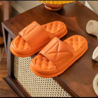 Chinelos para mulheres casa de verão interior e exterior antiderrapante casal casa de banho chinelos de fundo grosso  laranja