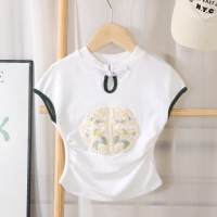Neues modales kurzärmliges Baby-T-Shirt im koreanischen Stil  Weiß